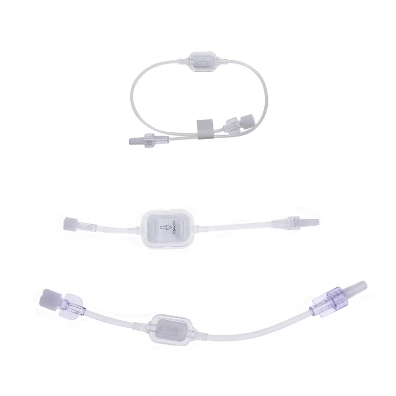 OEM medical disposable iv extension set with T-port injection needle-free luer lock connector t port two way iv extension tube