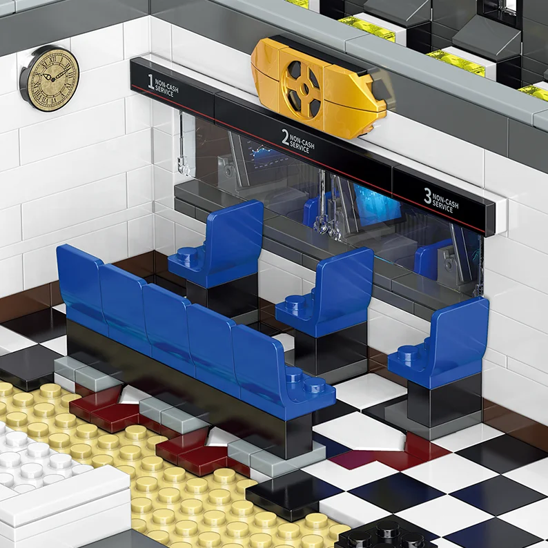 BaKa 33205 Streetview Shanghai HSBC Bank Bricks Architecture 10423PCS Model Toys Gifts Building Blocks Sets For Kids Toys