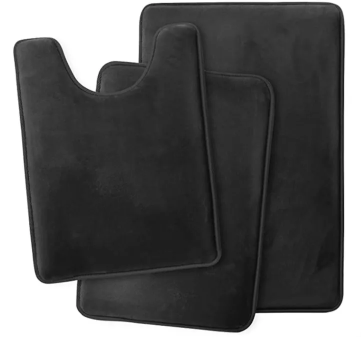 high quality Anti-slip Soft Memory Foam bath Mat Set 3pcs Bathroom Rug Set