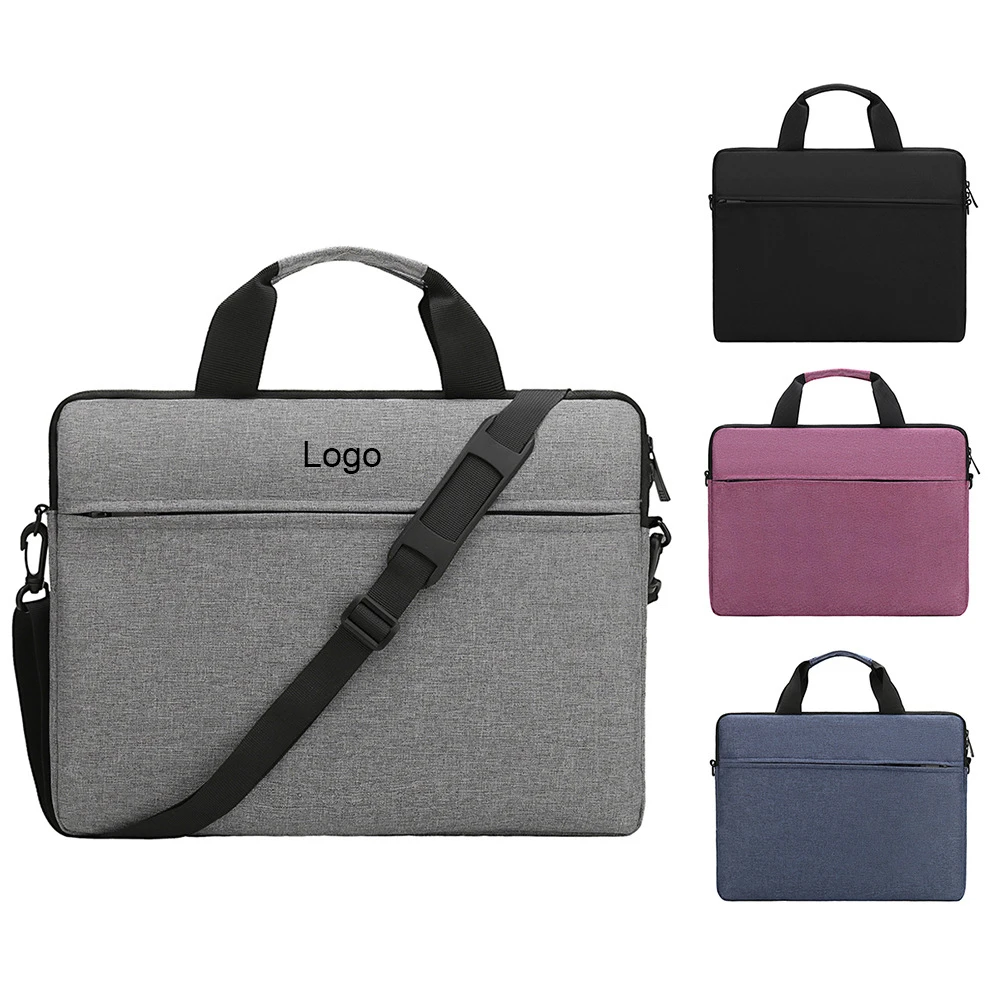 Customized Logo Protective Portable Fashion Polyester Computer  Shoulder Mens Business Messenger Carrying Laptop Bags