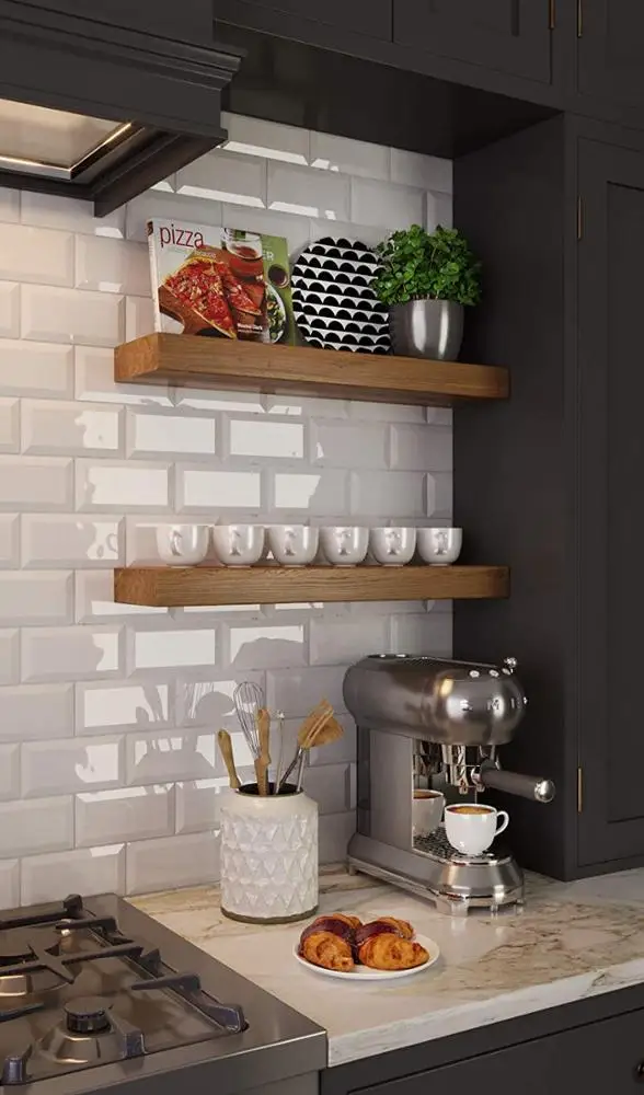  Деревянные плавающие настенные полки Combohome для спальни кухни ванной
