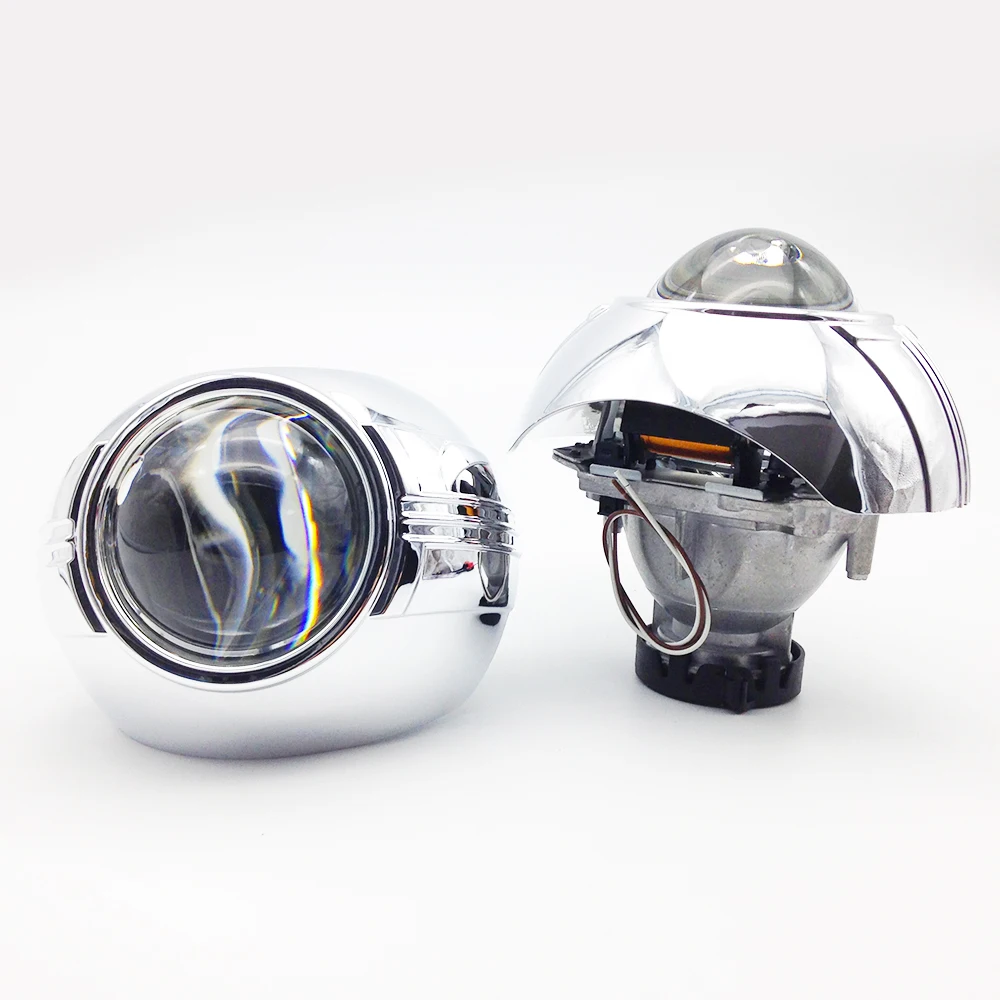 Комплект биксеноновых линз для проектора TAOCHIS, лампа HID для Hella 3R G5 D2S с кожухом, «дьявольские глазки», Модернизированная лампа с демоническими глазами