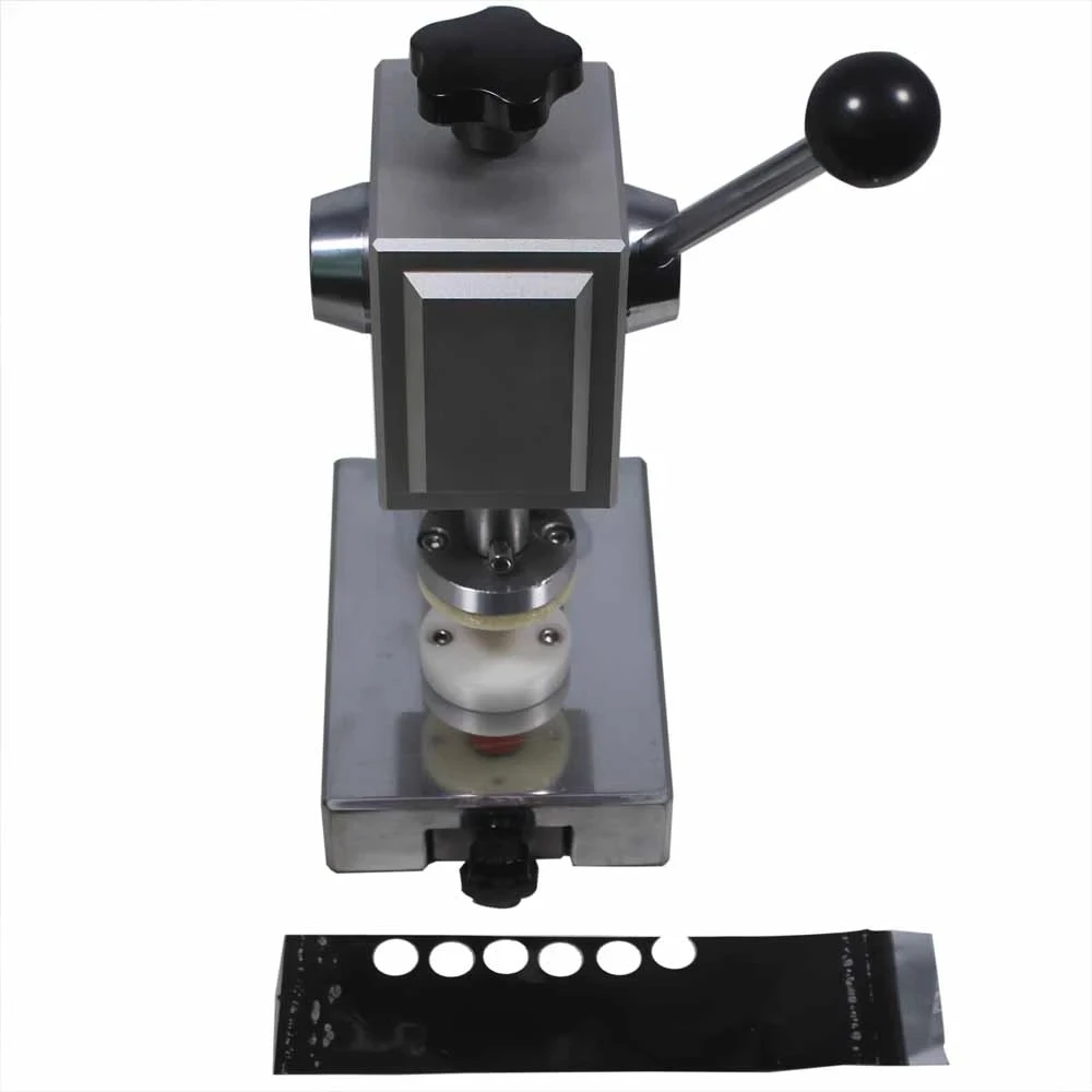 Lab Manual Button Battery Electrode Cutting Machine For Coin Cell Hole Punch
