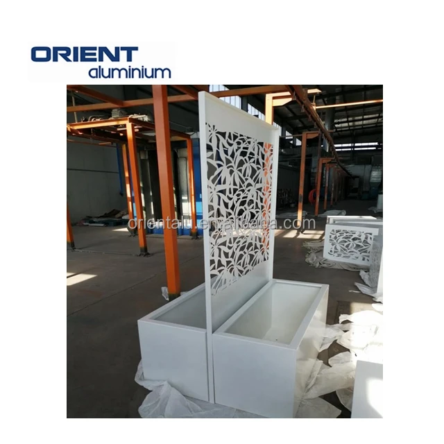 Laser cutting flower metal garden pot screen patio balcony planter privacy screen