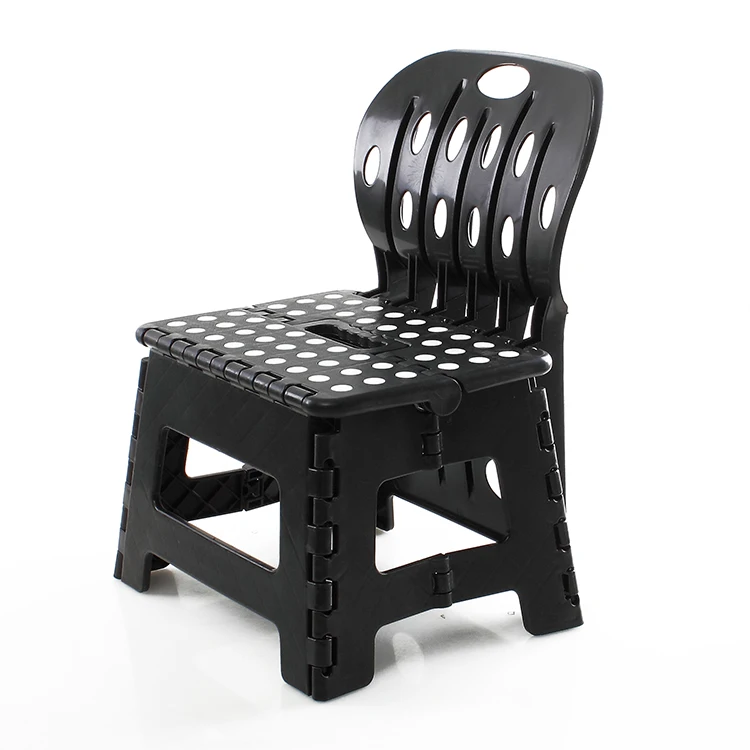 Черный Телескопический складной стул со смайликом для