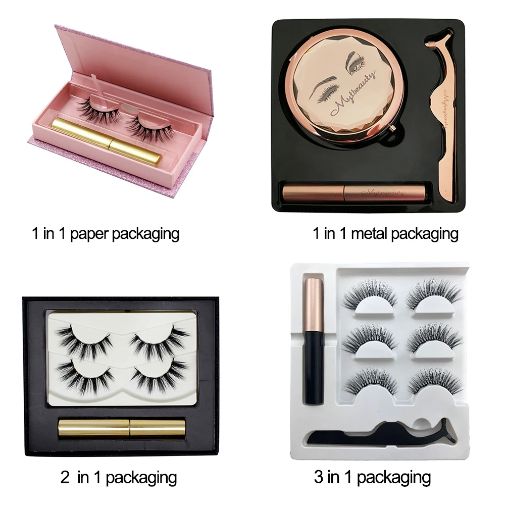 Muting Lashes3D Wholesale Vendor Custom Magnetic False Eyelashes And Magnetic Eyeliner Lash