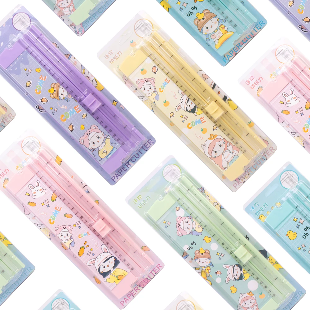 Новинка 2022 пользовательский мультяшный резак для бумаги ручной настольный мини-триммер Бумаги A5 по хорошей цене