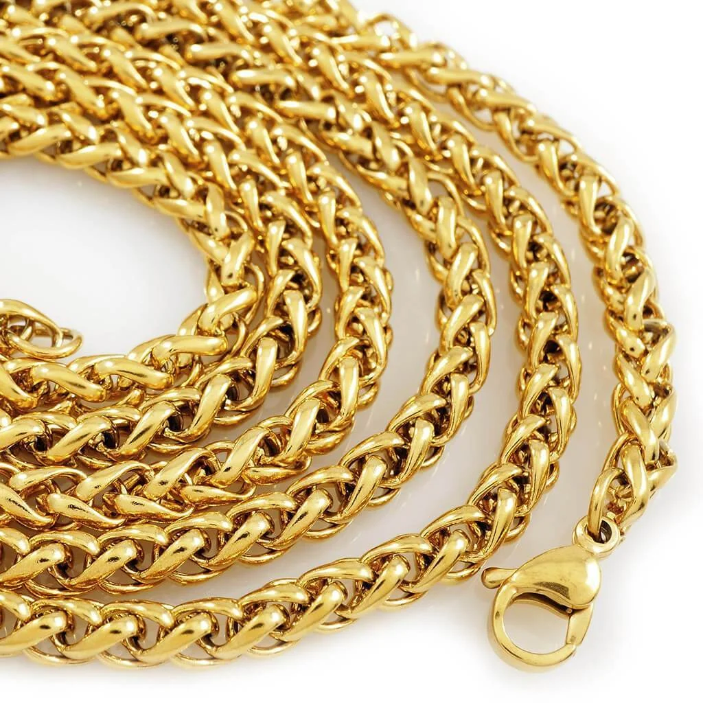 Olivia 18k Gold Plated Cuban Curb Link HipHops Women Men Miami Stainless Steel Cuban Link Chain Necklace