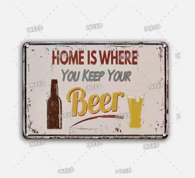 Wholesale price Beer Metal Tin Sign Vintage Customized Metal Poster Plaque Pub Bar Man Cave Club For Wall