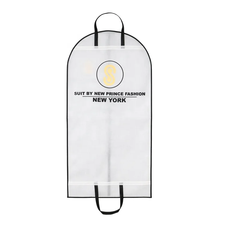Personalized Logo Custom Luxury Cloth Non Woven Garment Suit Cover Carrier bags With Handle For Suits