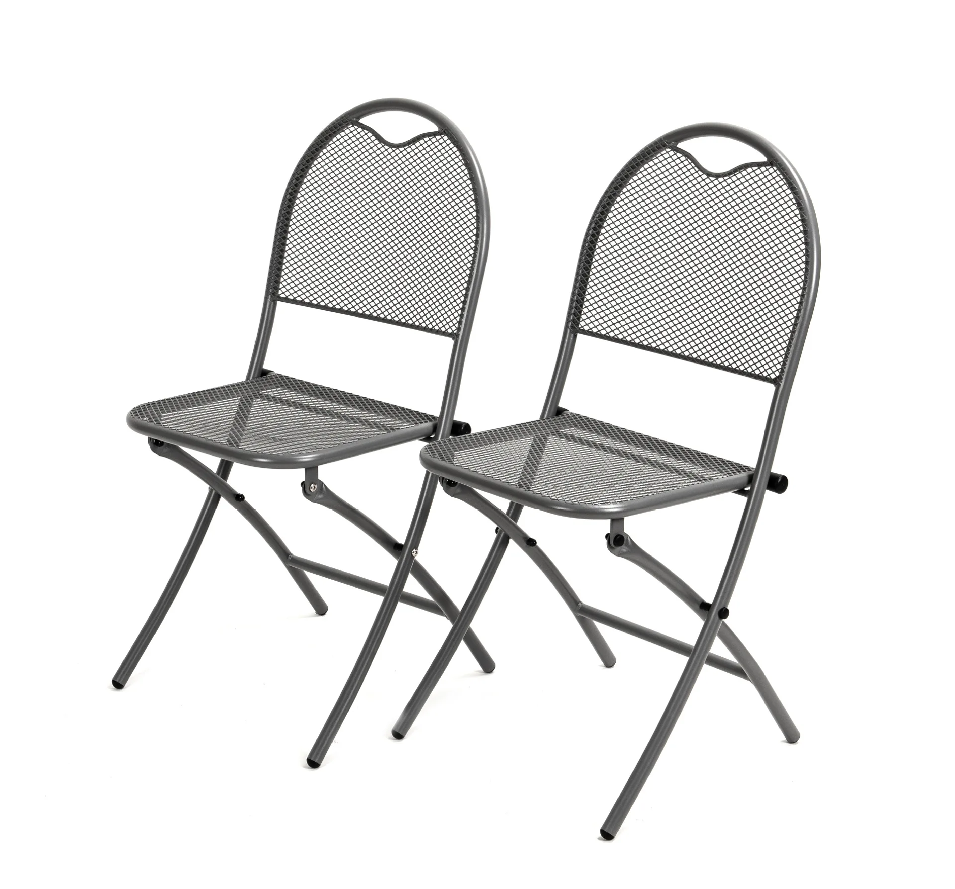 3 Piece Patio Bistro Set Folding Outdoor Metal Patio Furniture Sets Round Table and Chairs for Porch Yard Balcony Garden