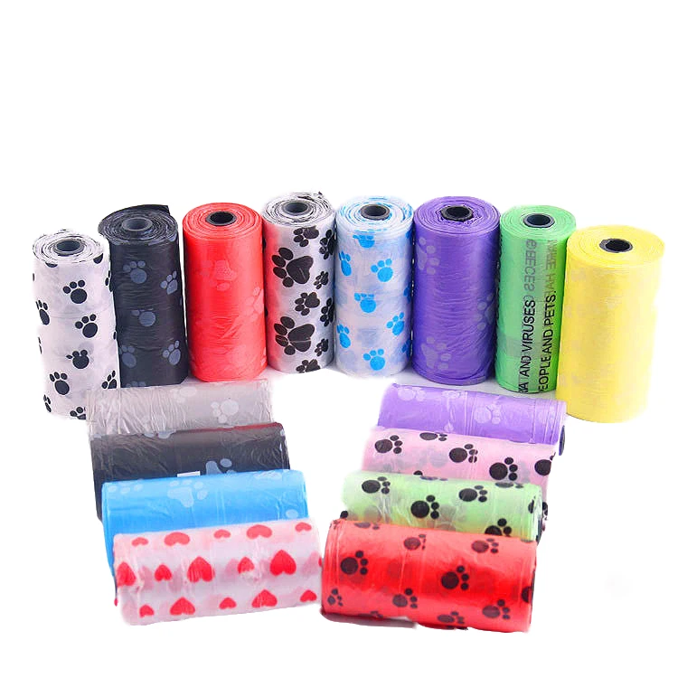 
eco friendly custom logo printing dog poop waste bag with dispenser 