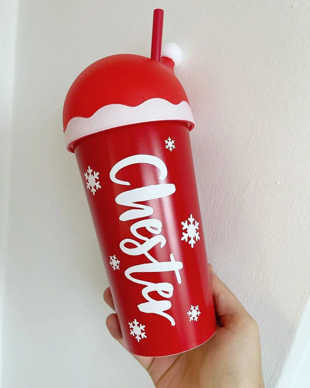 Drinks Straw Reusable 20 Ounce Mug Coffee Plastic Cold Christmas Cup