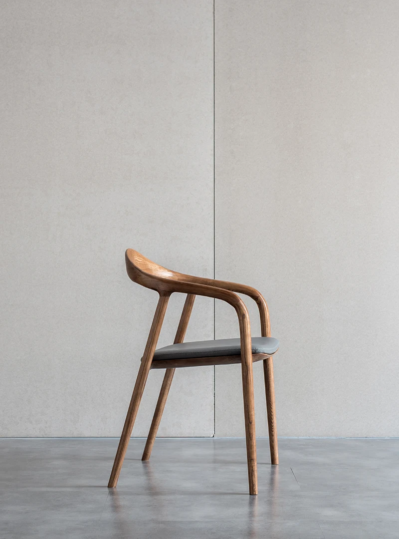 TPZ084 Wholesale luxury design restaurant modern solid wood armchair cafe hotel home furniture wooden dining chairs