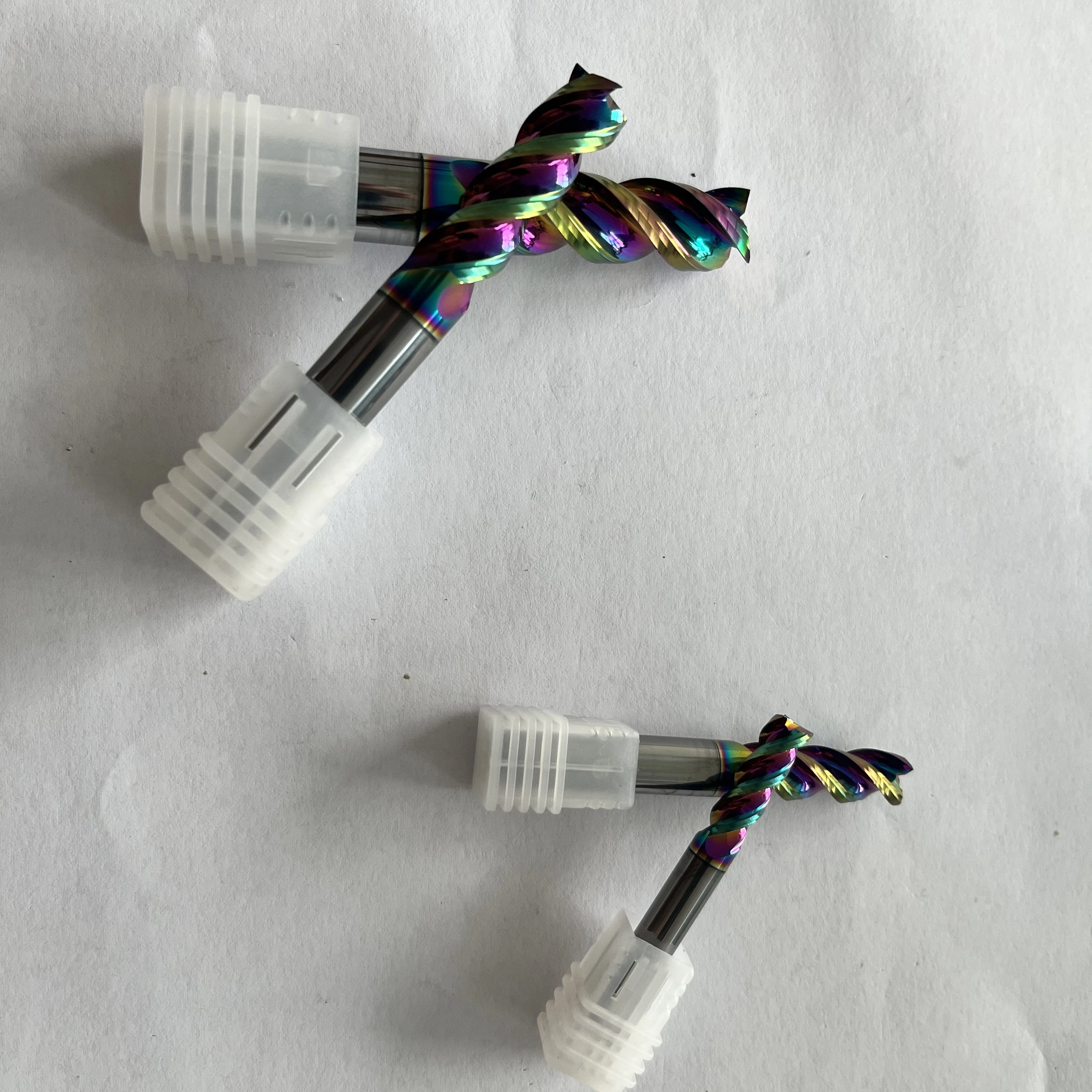 Non-standard custom rainbow-coated u-slot carbide tungsten milling cutter aluminum tool CNC machine tool end mill