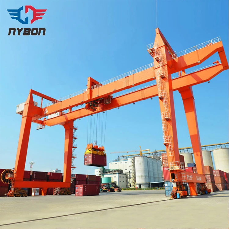 Rail Mounted Double Girder Box Type Port Lifting Container Crane