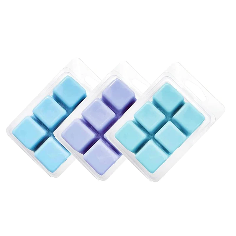 wholesale scented wax melts custom candle packaging box with logo pvc blistering clamshells for wax melts