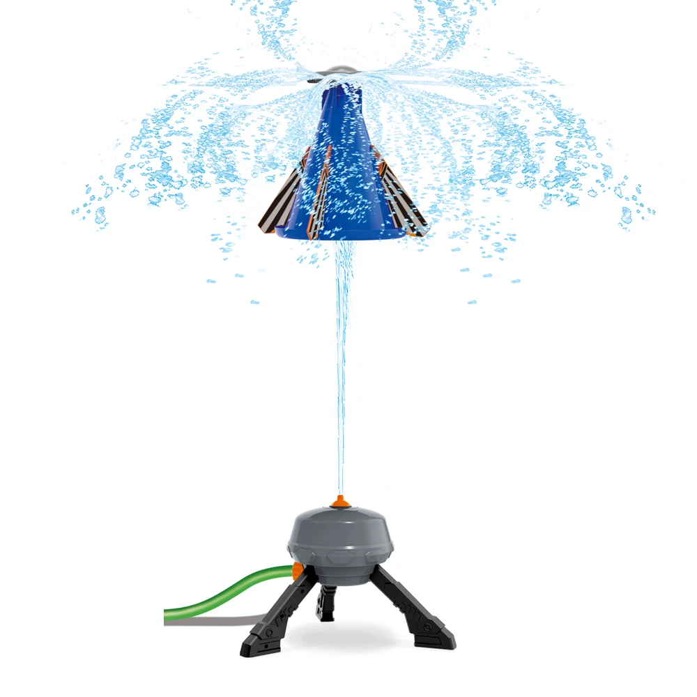 Kids summer outdoor garden plastic rocket launching water splash toys