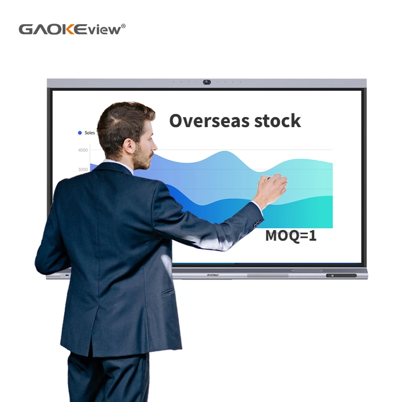 GAOKE view 55 65 86 100 дюймов Смарт-дисплей Интерактивная плоская панель для образования интерактивная доска