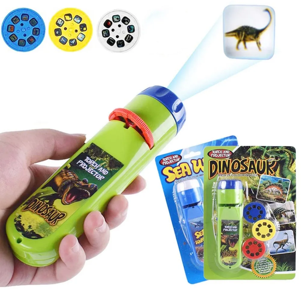 Wholesale Kids Bedtime Night Light Dinosaur Projector Torch Projection Light Animal Torches lamp Flashlight Light up Toy