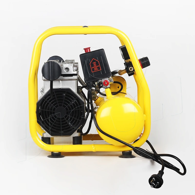 Bison Small Air Compressor 220V 6L Mobile Mini Silent Electrical Oil Free Air Compressor