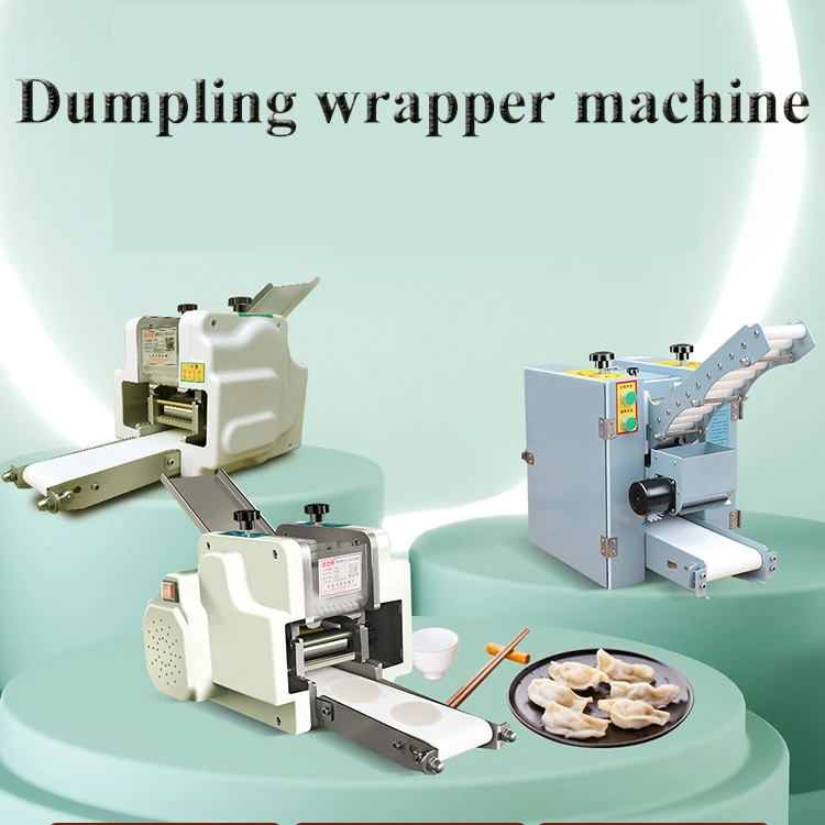 Food Industry Dumpling Wrapper Making Machinery Wonton Skin Sheet Machine For Round Or Square Dough Sheet Machine