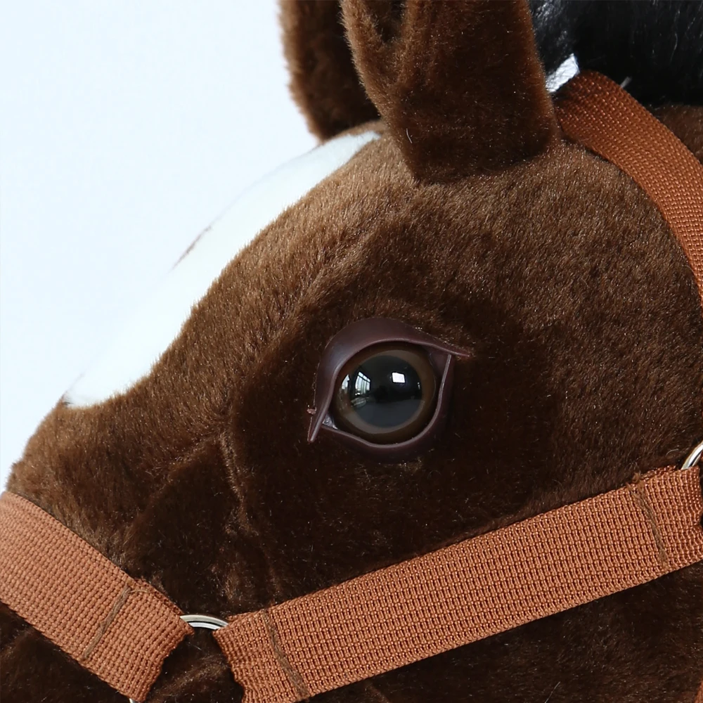 Animal rides for mall, adult ride on horse toy on wheels support 2 people riding together