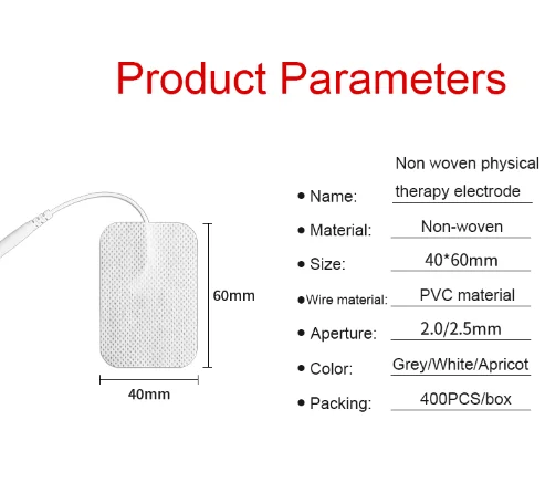 40*60mm Factory Price Physiotherapy Electrodes Pad Tense Unit Replacement Vibrating Tens Pad