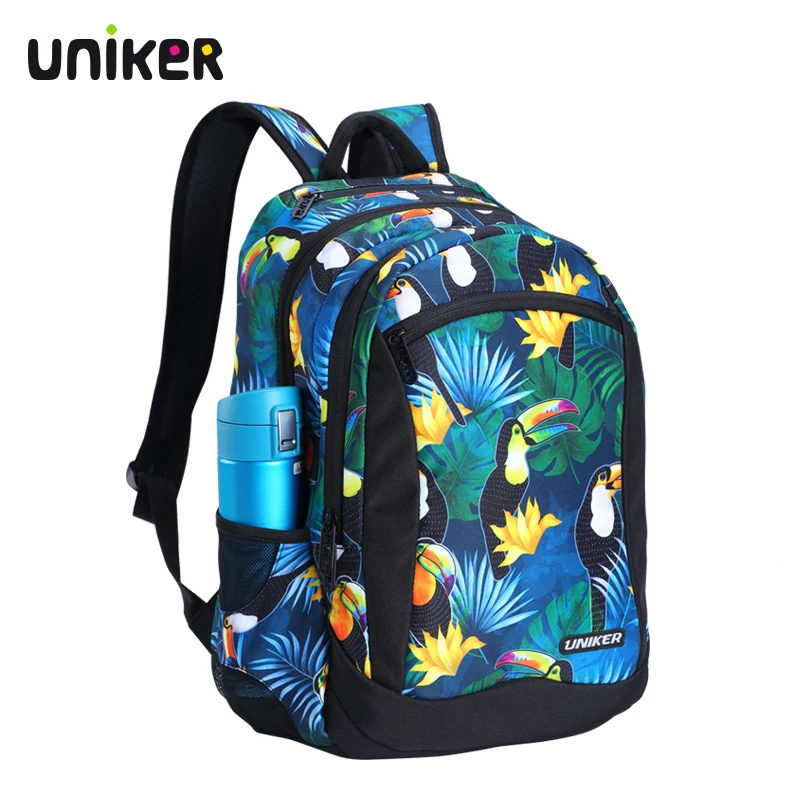 UNIKER 600D casual adventure backpack backpack simple drawing backpack for school