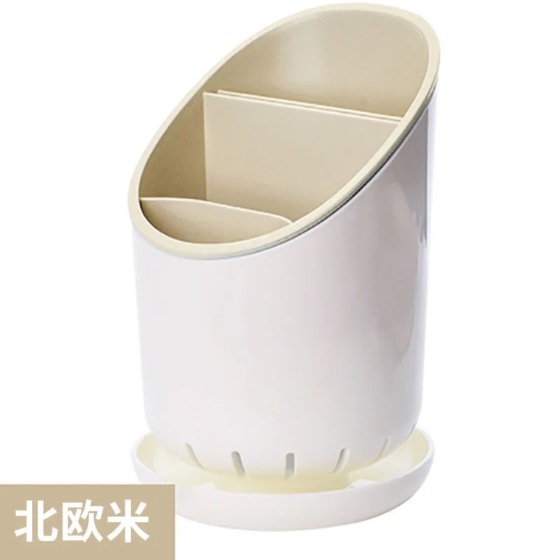 2024 plastic drain pipe chopsticks cage round spoon drain pipe rack multifunctional kitchen cutlery storage rack chopsticks tube