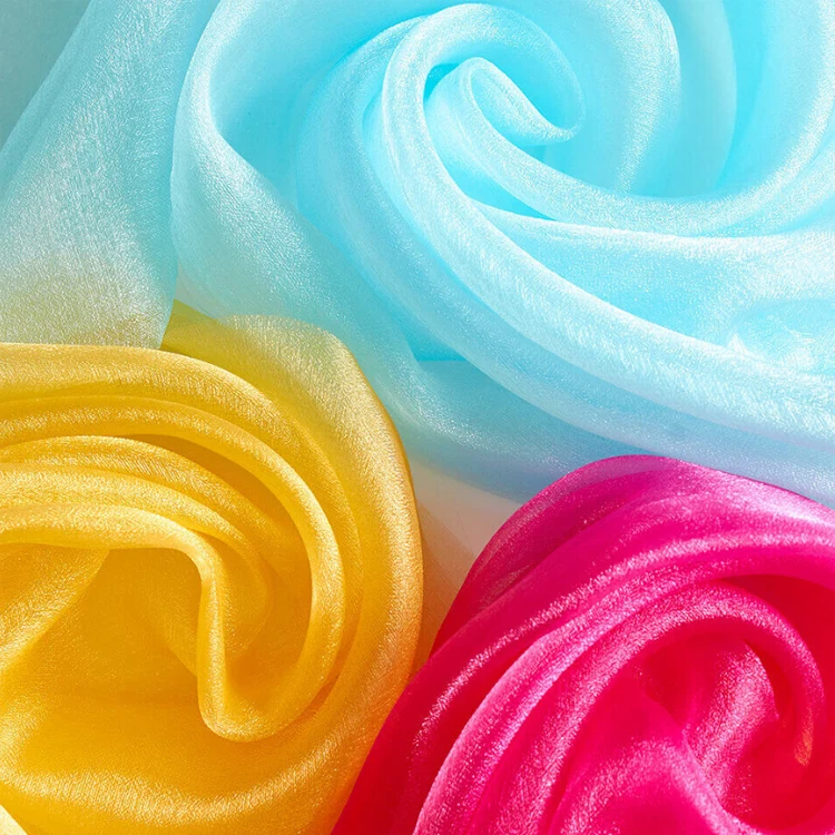 Crystal clear wedding bridal dress drapery decoration sparkle sheer high quality organza fabric for event dress gift wrapping