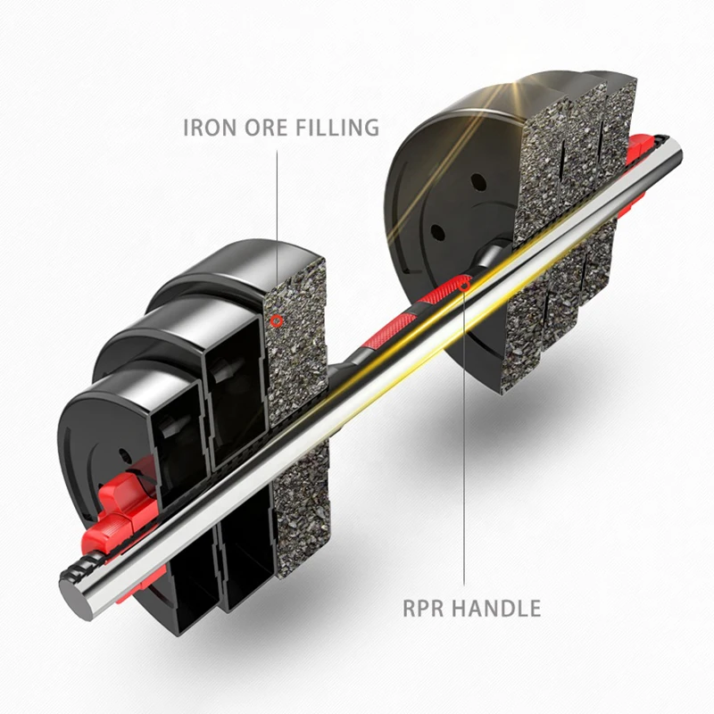 10 ~ 50 кг Съемные мужские бытовые тренажеры для фитнеса регулируемые гантели наборы