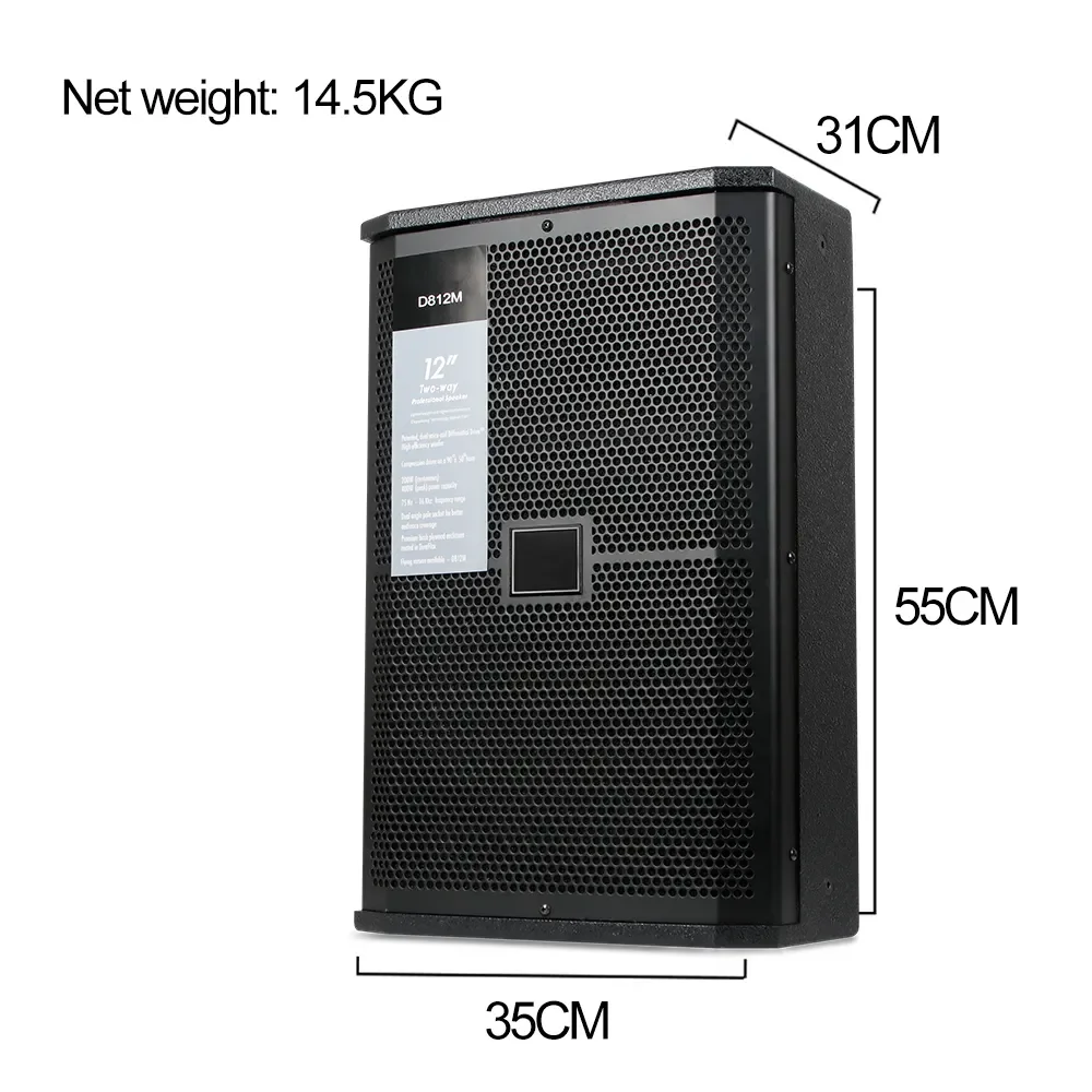 D812 Single12 inch 350W high power output Sudio System Sound Equipment Speaker For Outdoor Concert