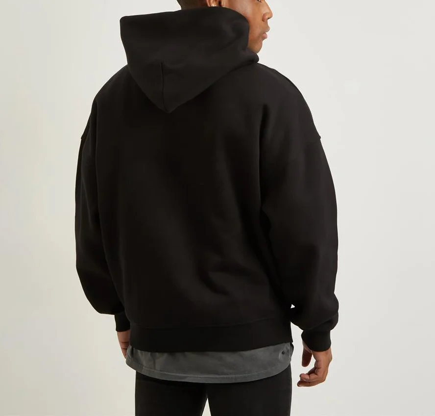 vendors wholesale custom logo streetwear men heavyweight heavy cotton hoodies blanks oversized thick 450gsm puff printing hoodie