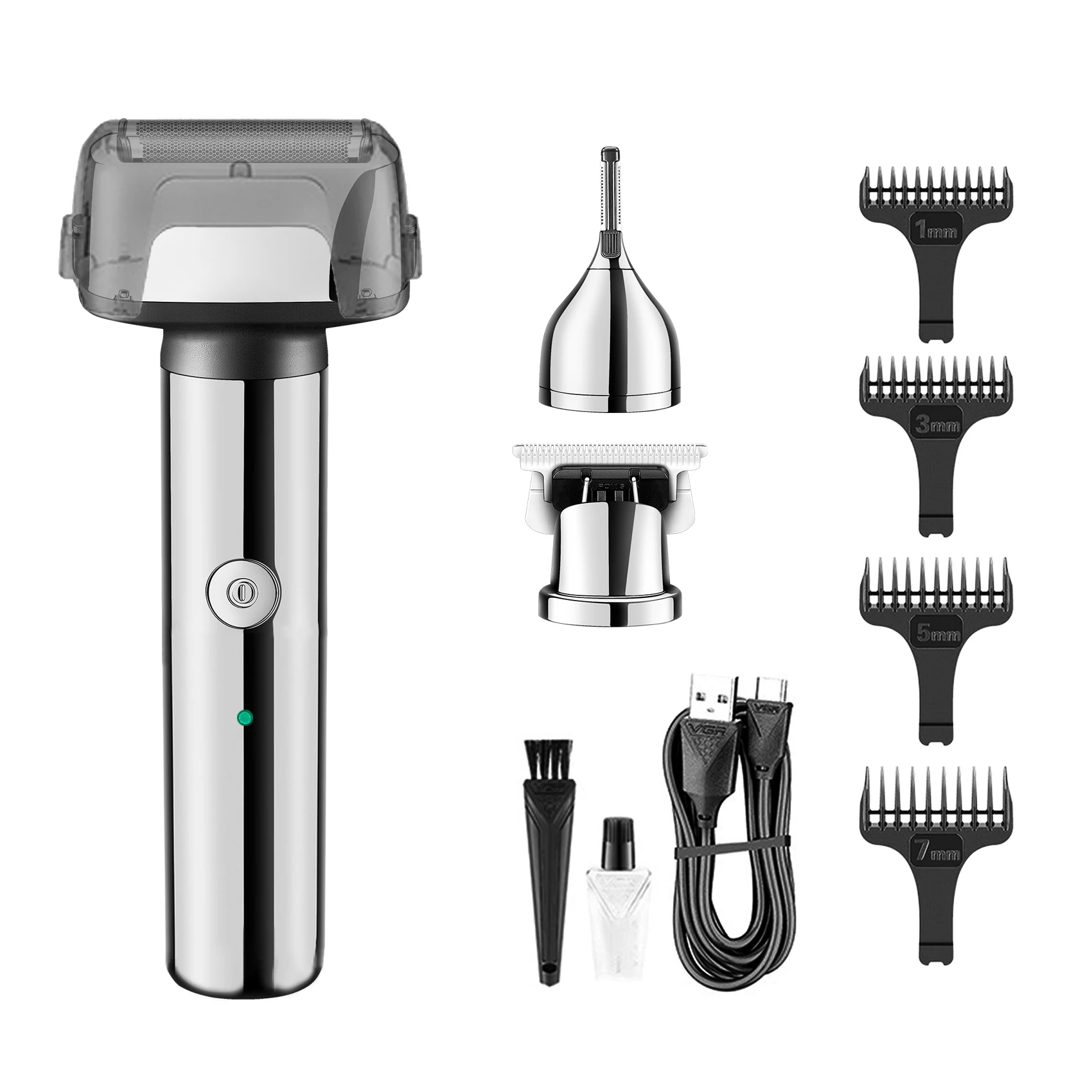 3 in1 man groomer twin blade reciprocating razor men beard shaver hair removal nose eyebrow ear trimmer multifunctional groomer