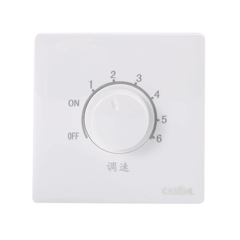 Luxury Customizable manufacture rotary fan speed dimmer new design white switch socket