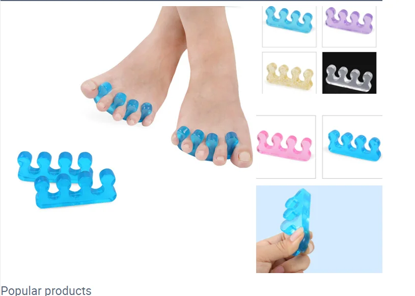 Finger Spacer Silicone Soft Toe Separator for Feet Crooked Toes Washable Dividers