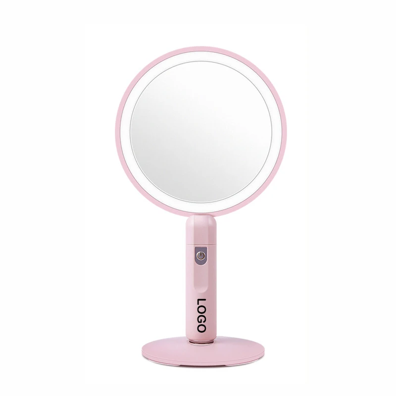 Double Sided 1X 5X Magnifier USB Mobile Phone Charging Magnetic Base LED Makeup Mirror Hand