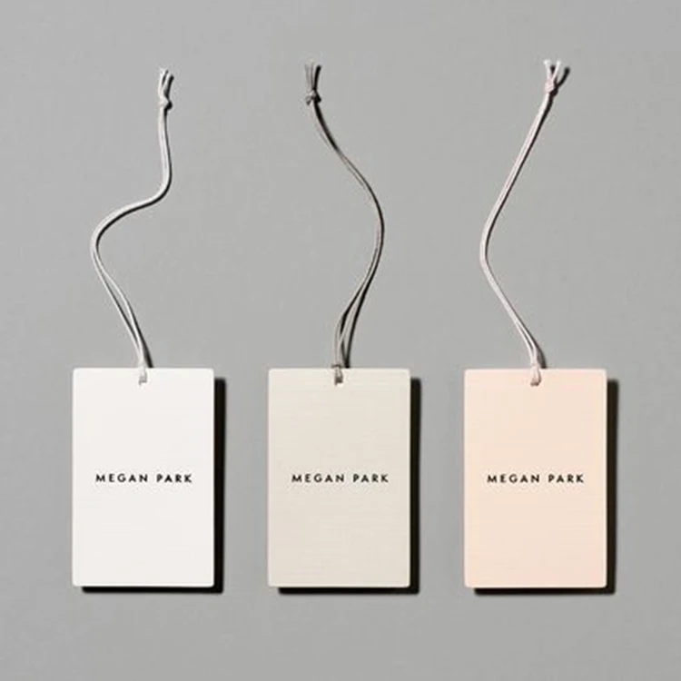 Wholesale Cardboard Printed Paper Hang Tag Custom Brand Logo Clothing Price Tags