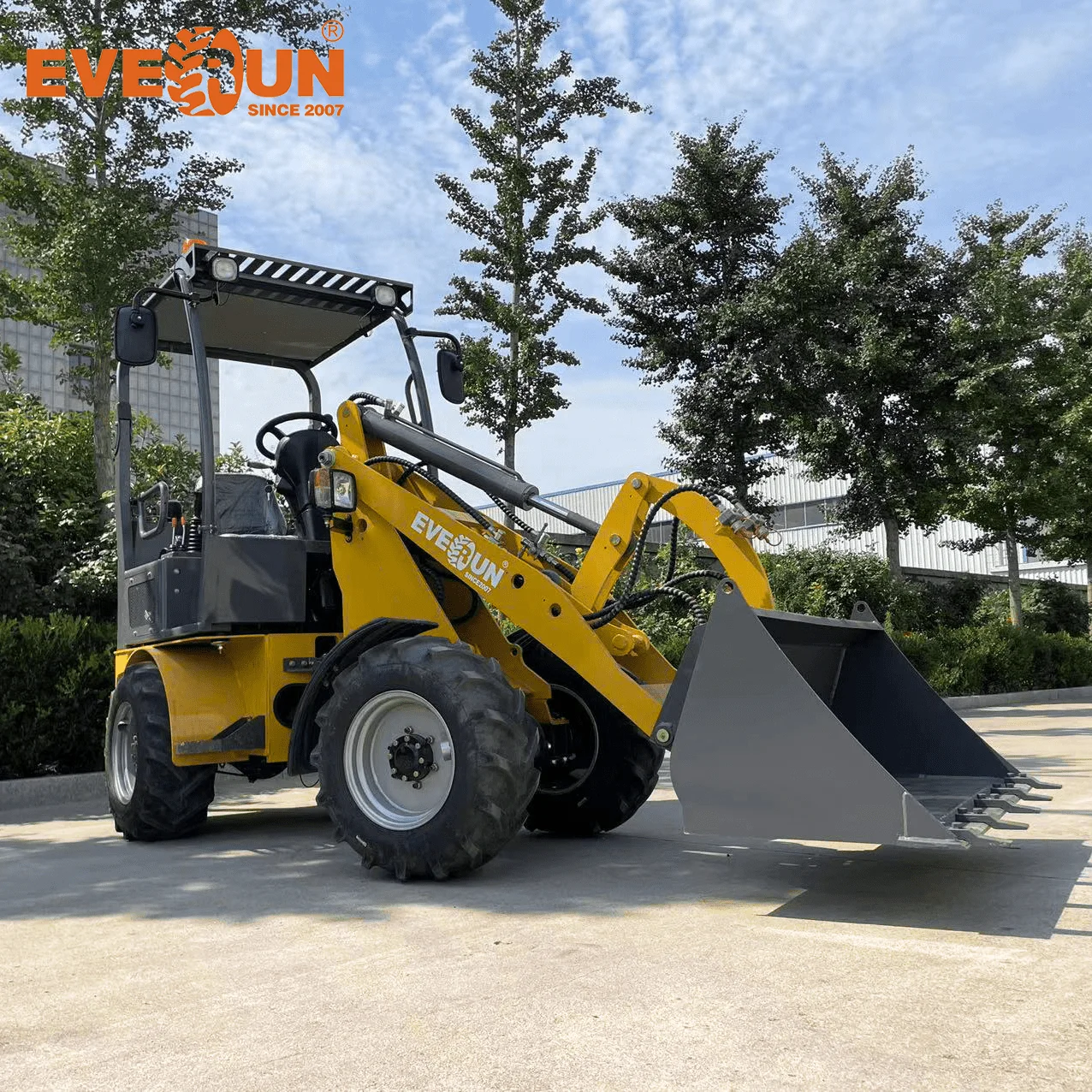 CE EPA EVERUN OEM EREL10 1t hot sale small mini electric farm home garden battery wheel loader price
