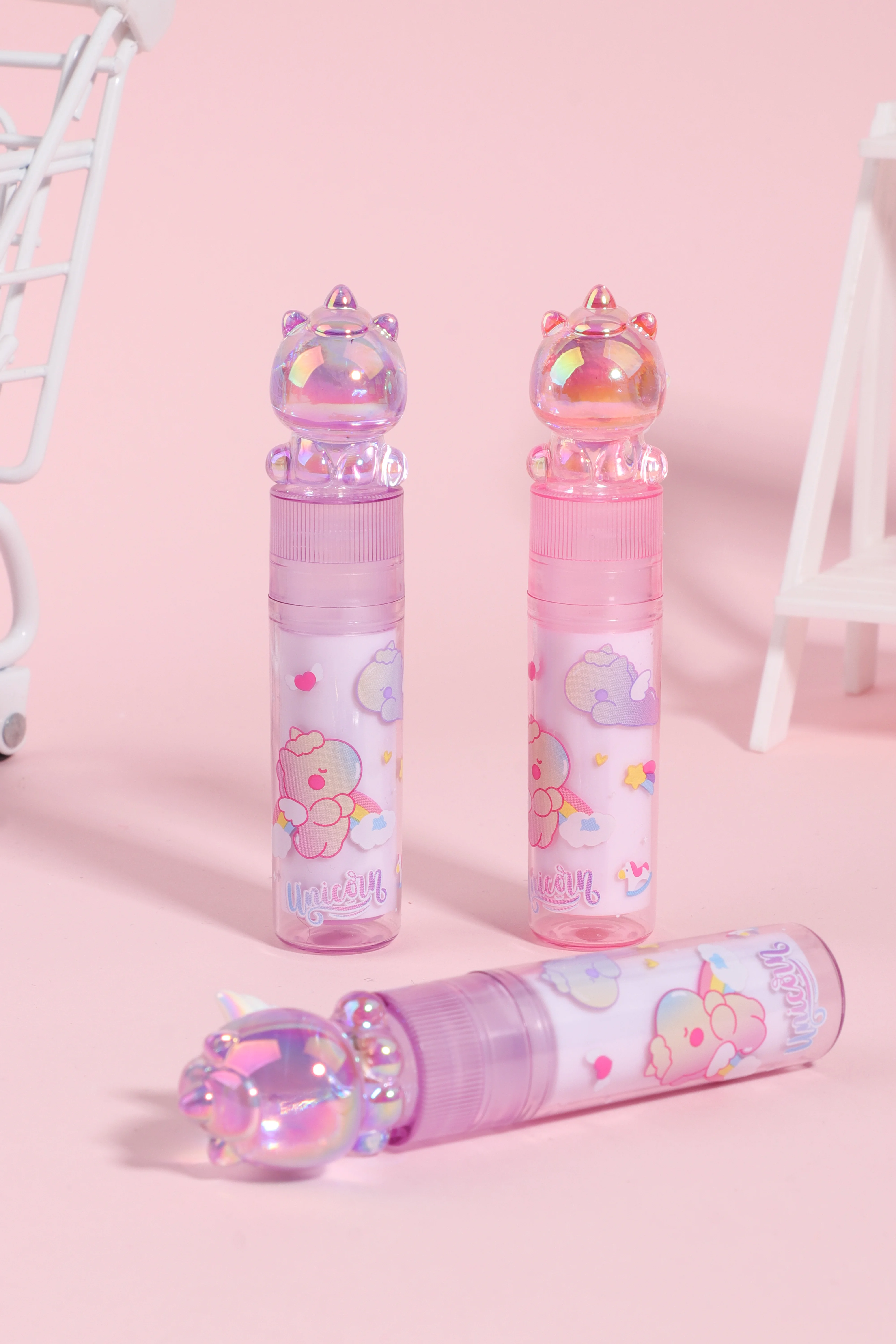 kawaii school stationary accessories cute kids Cute Colorful Shareware crystal horse Lipstick eraser for children