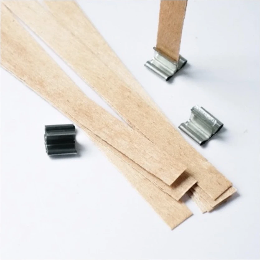 Natural Candle Wooden Wicks DIY Eco Friendly Soy Scented Candle Smokeless Wood Chip Wick