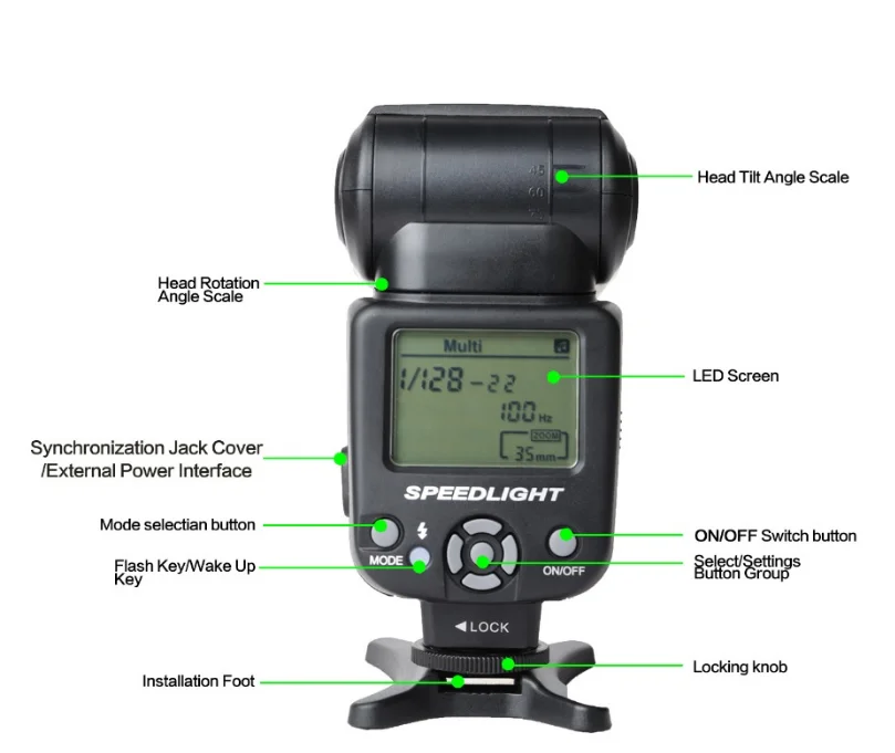  Zomei 430 Вспышка Speedlite скорость свет ручной переключатель вспышки света для цифровых фотоаппаратов с защитой от