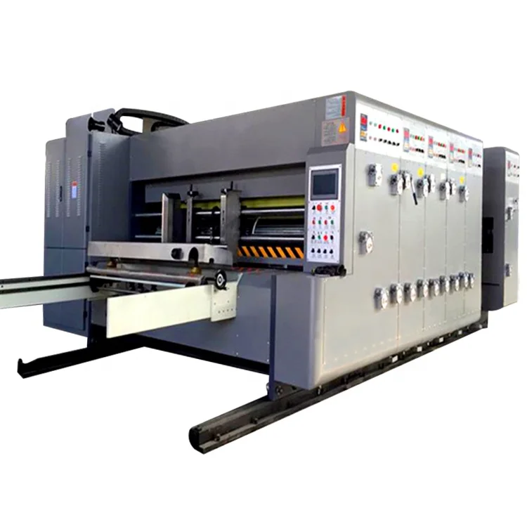 Luyuan для продажи гофрированного картона 2 цвета флексо принтер для печати на бумажных принтер Slotter штамповочный пресс укладчик авто-высекальная машина монохромной печати