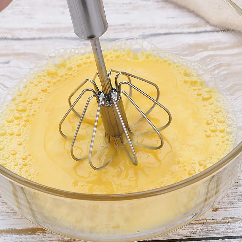 Semi-automatic Whisk Stainless Steel Hand Pressure Egg Beater Kitchen Accessories Tools Cream Utensils Whisk Manual Mixer