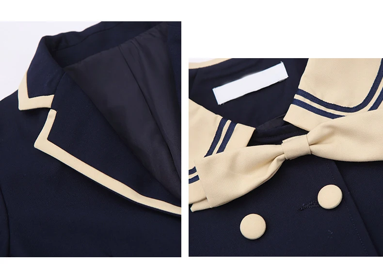 OEM British preppy style kids clothing uniform blazer navy children school suit formal boy and girl student apparel