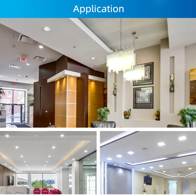 MELINZ Wholesale Round Square Bright Slim Recessed Aluminum White 6W 8W 15W 20W LED Panel Light