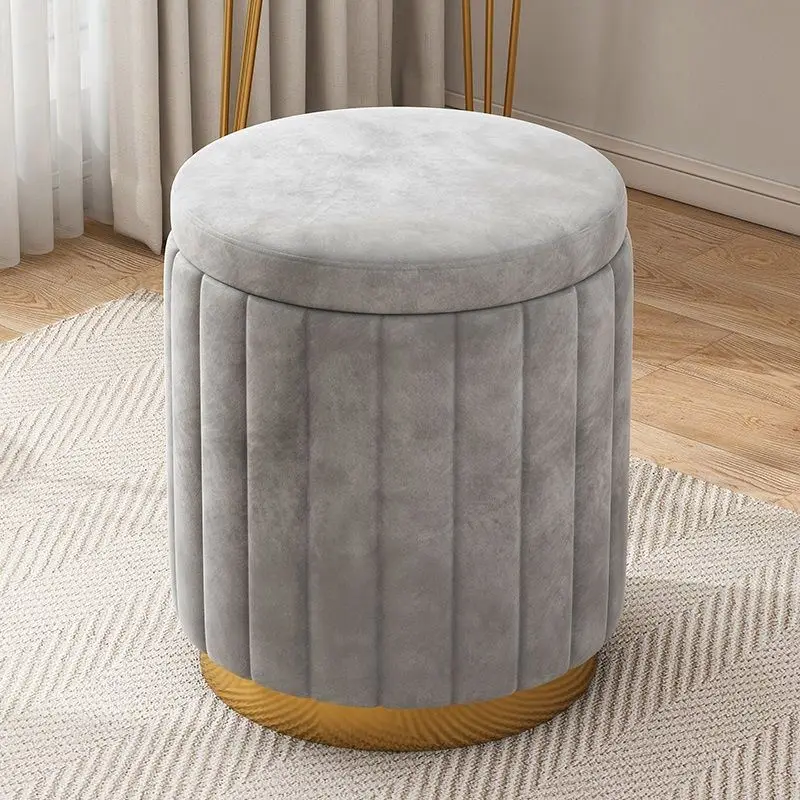 VEKEDA Velvet Ottoman Stools Ottomans Fabric Leather Material With Storage For Dresser And Makeup Stand Factory Price