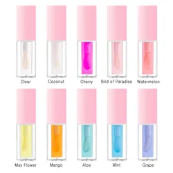 High shine non-sticky lip gloss hydrating lustrous clear lip plumper oil factory