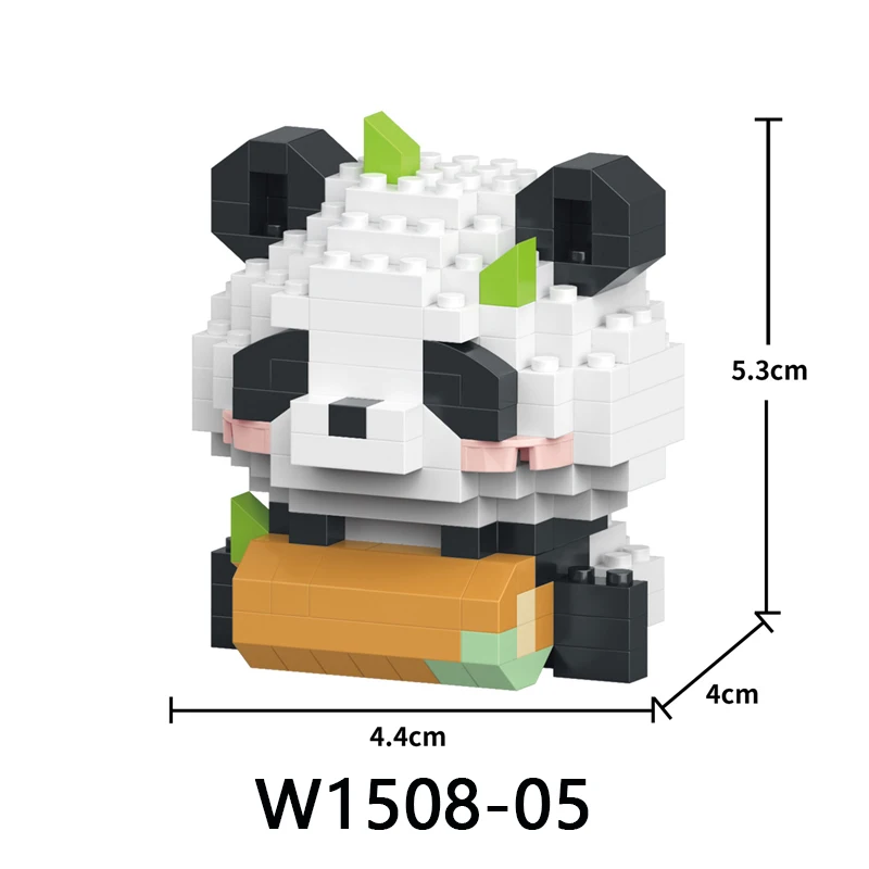 W1508 Animal Series Micro Building Blocks Mini Brick Panda Puzzle DIY Figure Toys Micro Particle Block For Christmas Gift